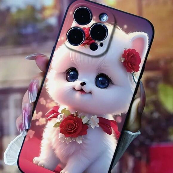3for$20 1pc Cute Cat Design Phone Case Compatible With IPhone 15 pro max - Picture 3 of 3